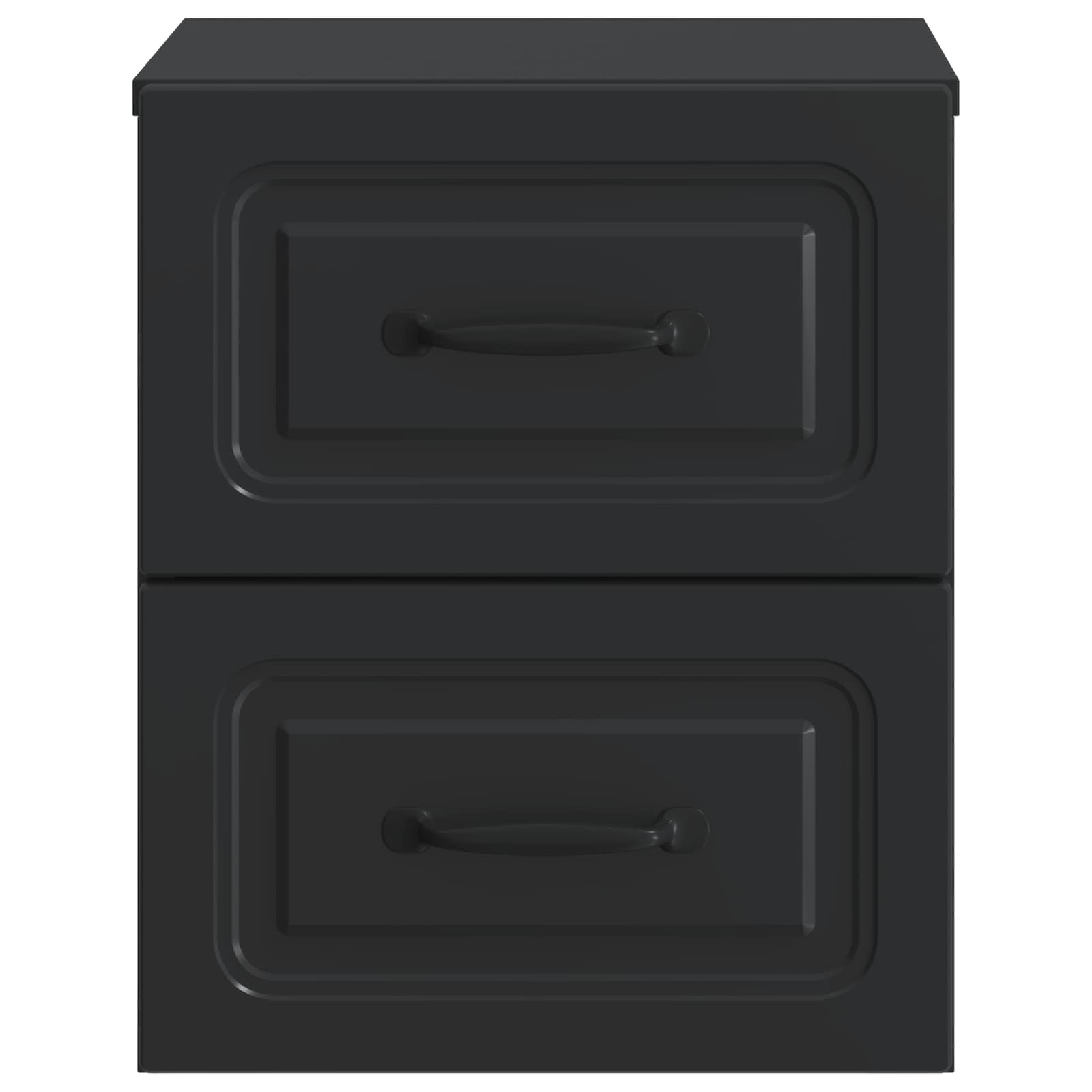 Τοίχου Κρεμαστό Κομοδίνο 2 pcs Μαύρο 34,5 x 33 x 40 εκ - Pakobazaar