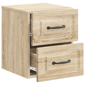 Τοίχου Κρεμαστό Κομοδίνο 2 pcs Sonoma Δρυς 34,5 x 33 x 40 εκ - Pakobazaar