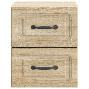 Τοίχου Κρεμαστό Κομοδίνο 2 pcs Sonoma Δρυς 34,5 x 33 x 40 εκ - Pakobazaar