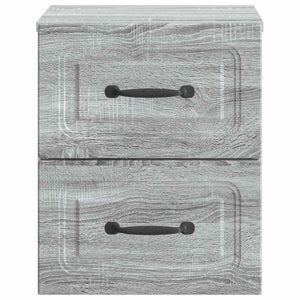 Τοίχου Κρεμαστό Κομοδίνο Γκρι Sonoma 34,5 x 33 x 40 εκ - Pakobazaar