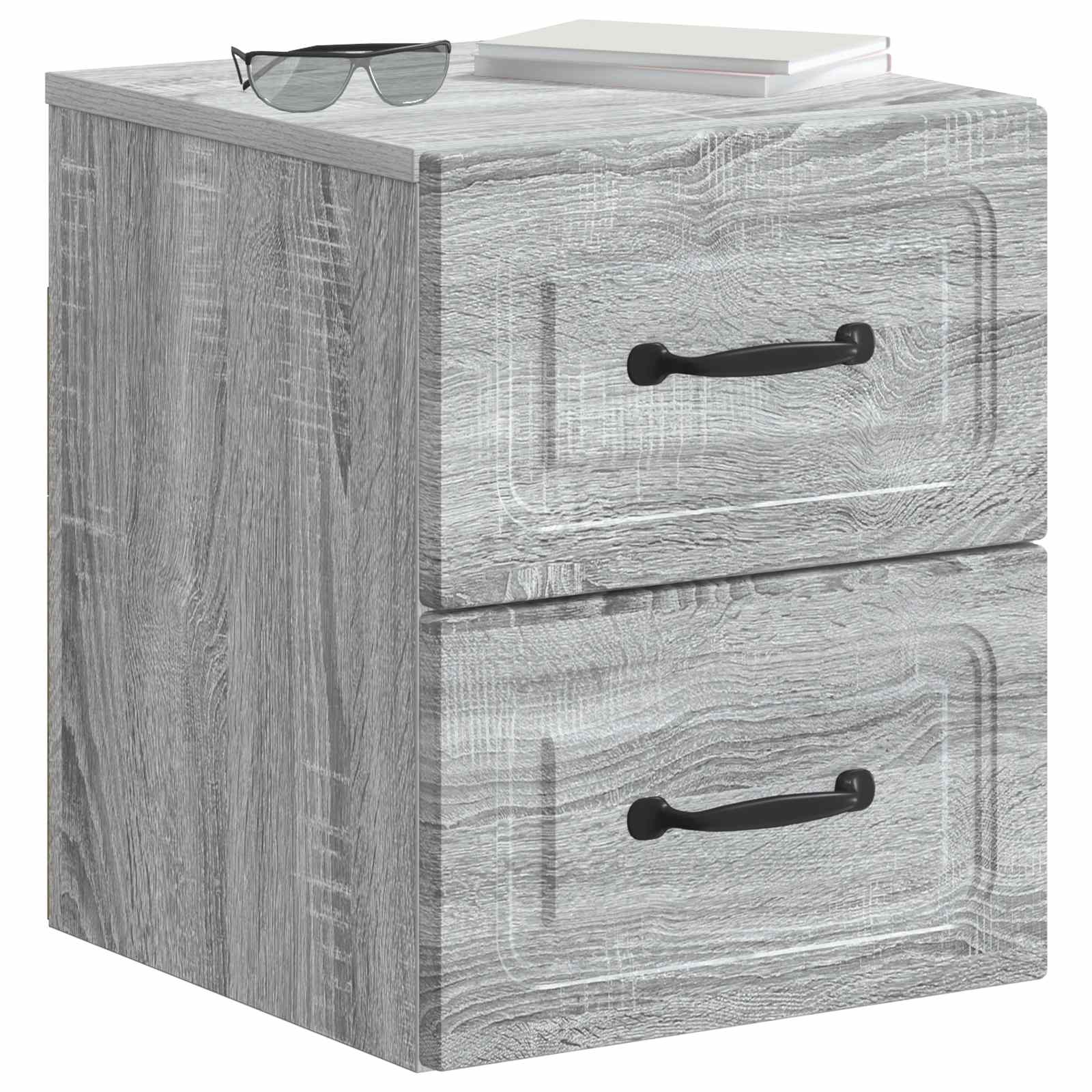Τοίχου Κρεμαστό Κομοδίνο Γκρι Sonoma 34,5 x 33 x 40 εκ - Pakobazaar