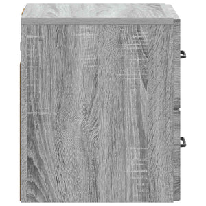 Τοίχου Κρεμαστό Κομοδίνο Γκρι Sonoma 34,5 x 33 x 40 εκ - Pakobazaar