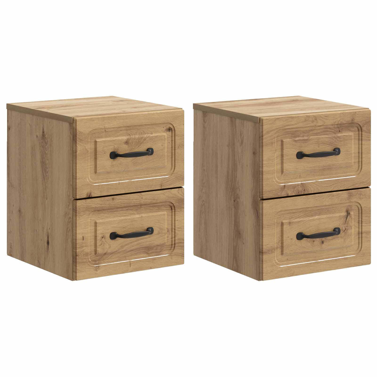 Τοίχου Κρεμαστό Κομοδίνο 2 pcs Artisan Δρυς 34,5 x 33 x 40 εκ - Pakobazaar