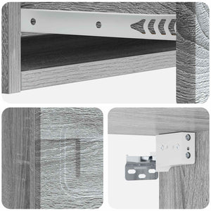 Τραπεζάκι Τοίχου Γκρι Sonoma 87,5 x 34,5 x 17 εκ. - Pakobazaar