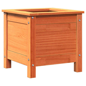 Γλάστρα Κήπου Κερωτό καφέ 40 x 40 x 39 cm Στερεά ξυλεία πεύκου