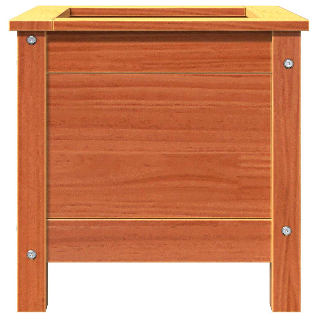 Γλάστρα Κήπου Κερωτό καφέ 40 x 40 x 39 cm Στερεά ξυλεία πεύκου