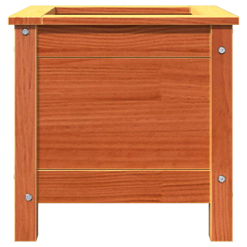Γλάστρα Κήπου Κερωτό καφέ 40 x 40 x 39 cm Στερεά ξυλεία πεύκου