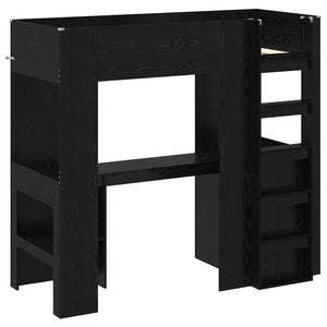 Σκελετός κουκέτας με γραφείο Μαύρη Οξυά 75 x 190 cm - Pakobazaar