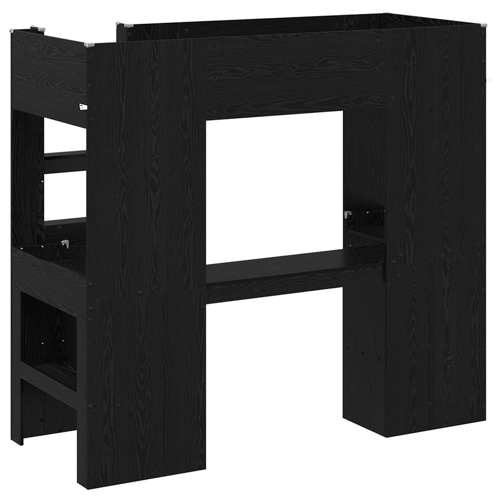 Σκελετός κουκέτας με γραφείο Μαύρη Οξυά 75 x 190 cm - Pakobazaar
