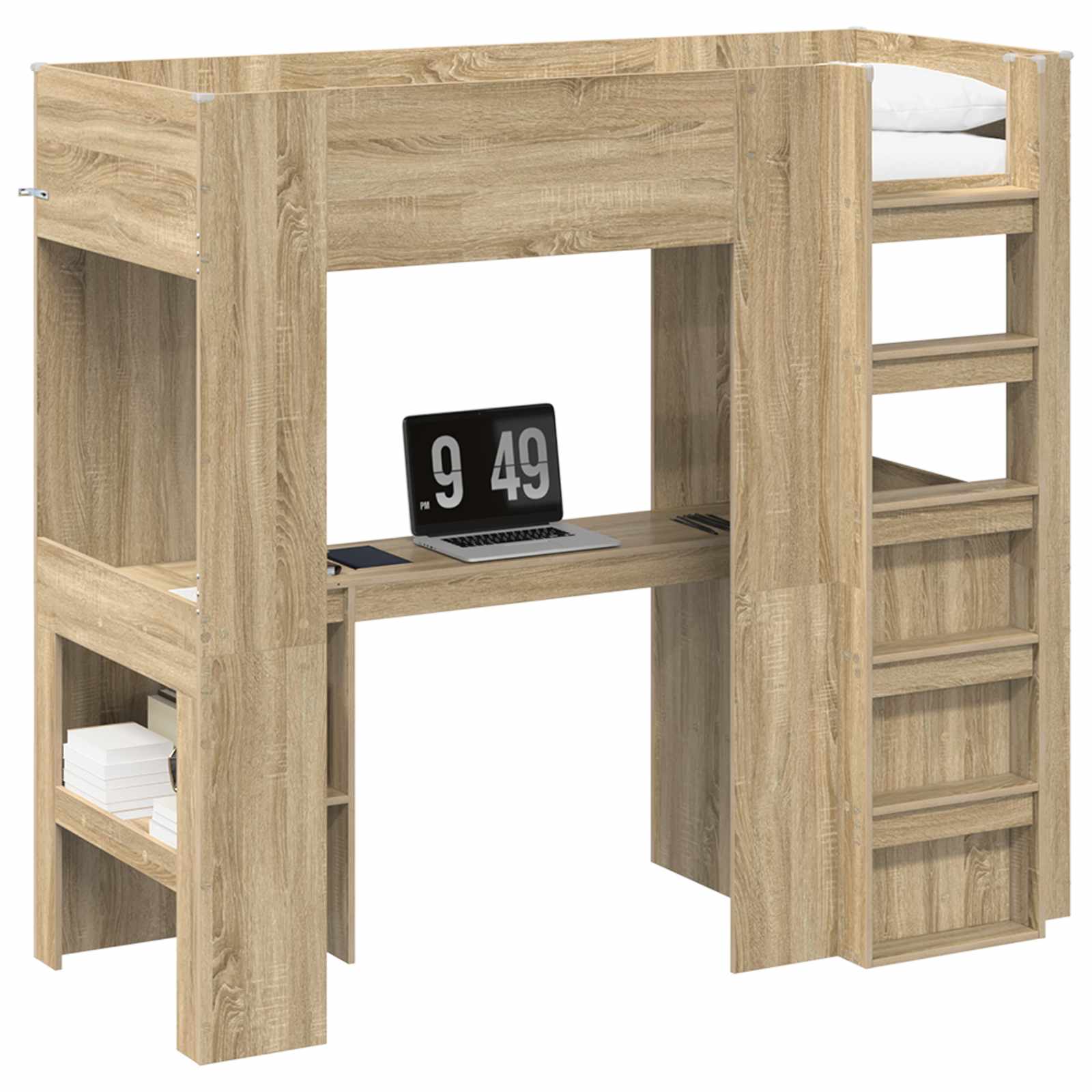 Σκελετός κουκέτας με γραφείο Δρύς Sonoma 75 x 190 cm - Pakobazaar