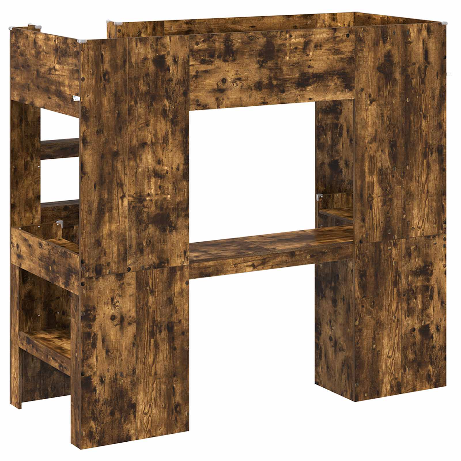 Σκελετός κουκέτας με γραφείο Καπνιστό Δρύς 75 x 190 cm