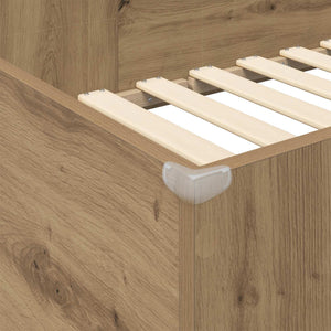 Σκελετός κουκέτας με γραφείο με ράφι Artisan Oak 75 x 190 cm
