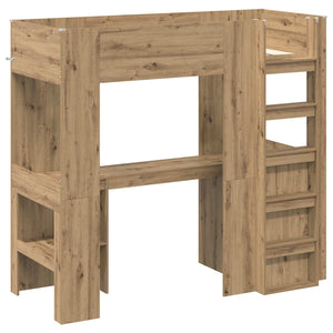Σκελετός κουκέτας με γραφείο με ράφι Artisan Oak 75 x 190 cm