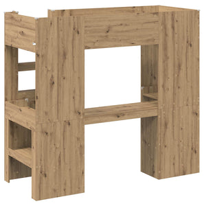 Σκελετός κουκέτας με γραφείο με ράφι Artisan Oak 75 x 190 cm