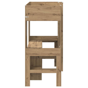 Σκελετός κουκέτας με γραφείο με ράφι Artisan Oak 75 x 190 cm