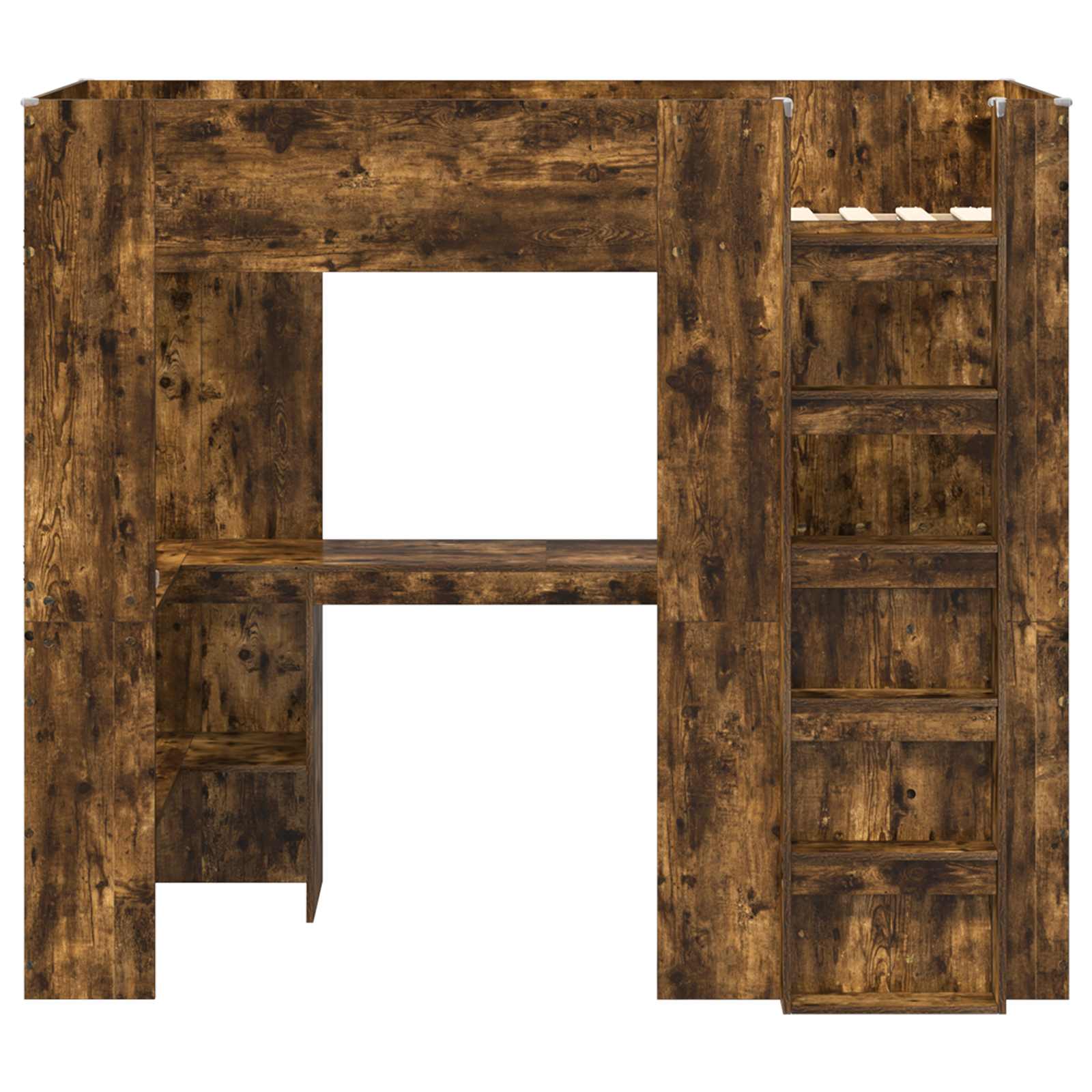 Σκελετός κουκέτας με γραφείο Καπνιστό Δρύς 90 x 200 cm - Pakobazaar