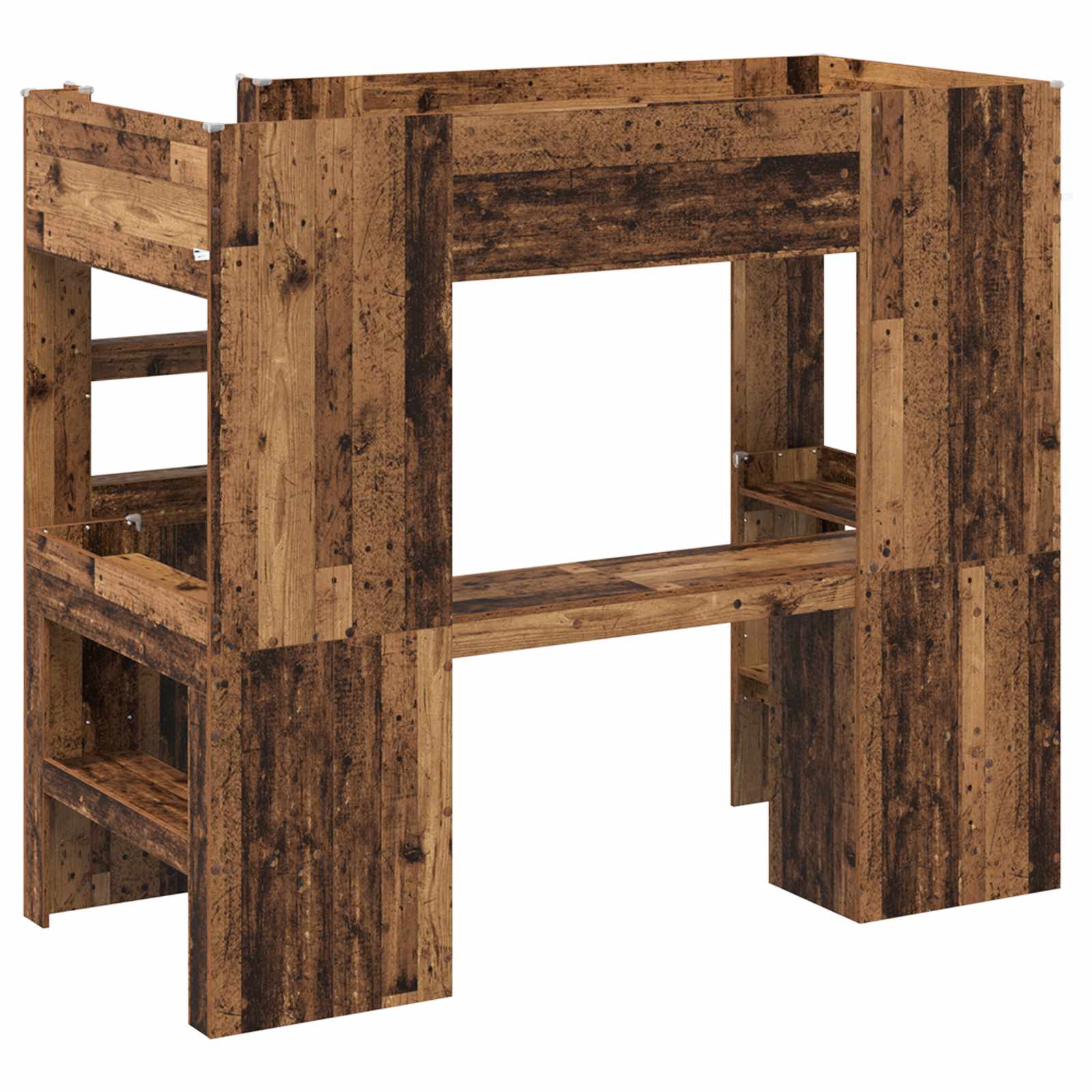 Σκελετός κουκέτας με γραφείο Παλιό ξύλο 90 x 200 cm - Pakobazaar