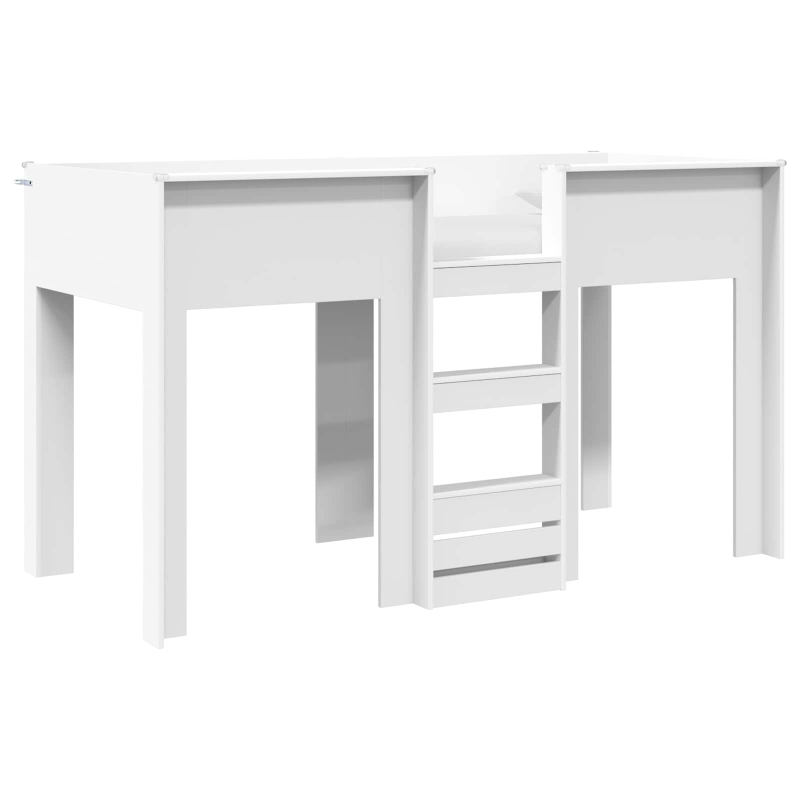 Κρεβάτι Κουκέτα για Παιδιά Λευκό 75 x 190 cm Επεξεργασμένο ξύλο - Pakobazaar