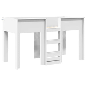 Κρεβάτι Κουκέτα για Παιδιά Λευκό 75 x 190 cm Επεξεργασμένο ξύλο - Pakobazaar