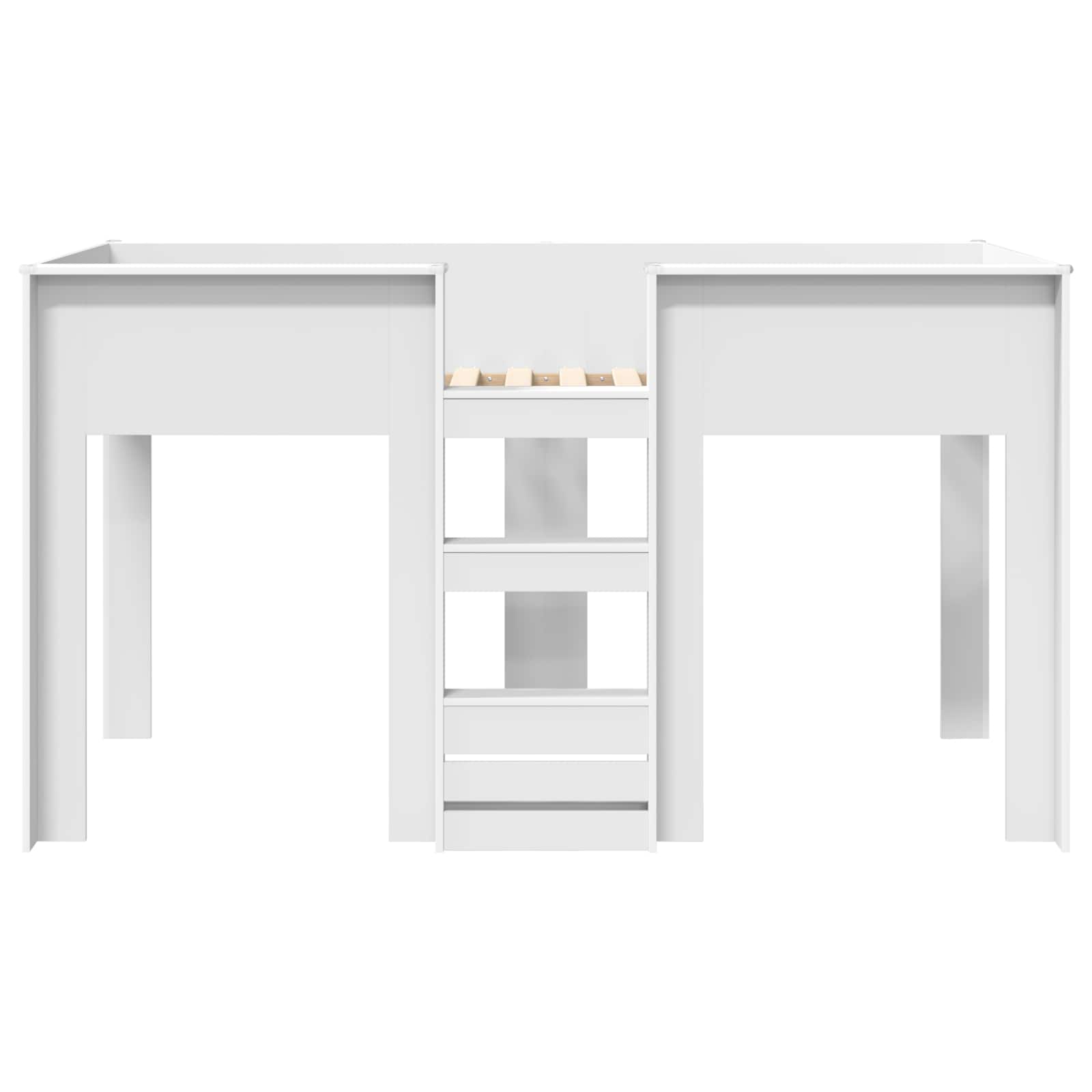 Κρεβάτι Κουκέτα για Παιδιά Λευκό 75 x 190 cm Επεξεργασμένο ξύλο - Pakobazaar