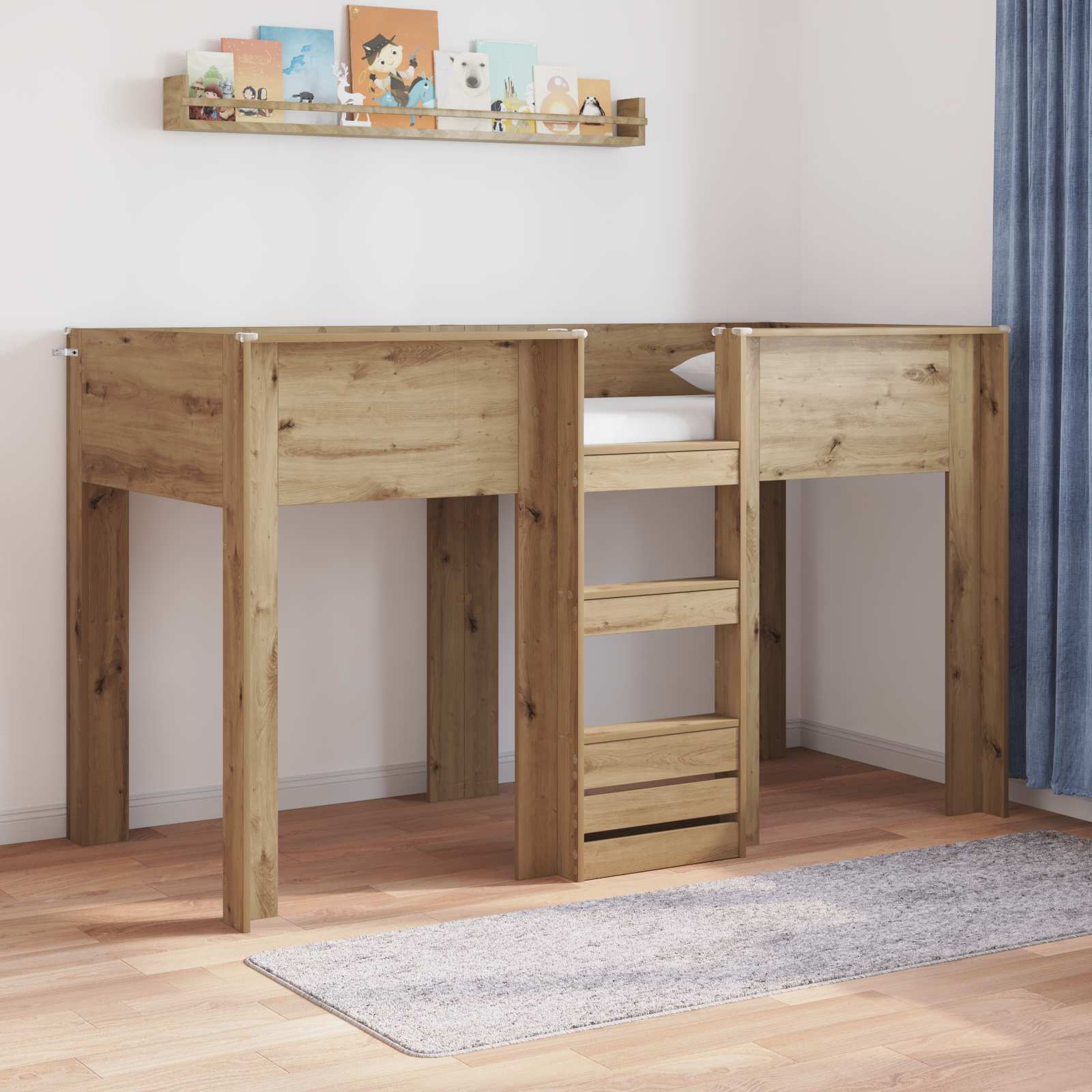 Κρεβάτι Κουκέτα για Παιδιά Artisan Oak 75 x 190 cm - Pakobazaar