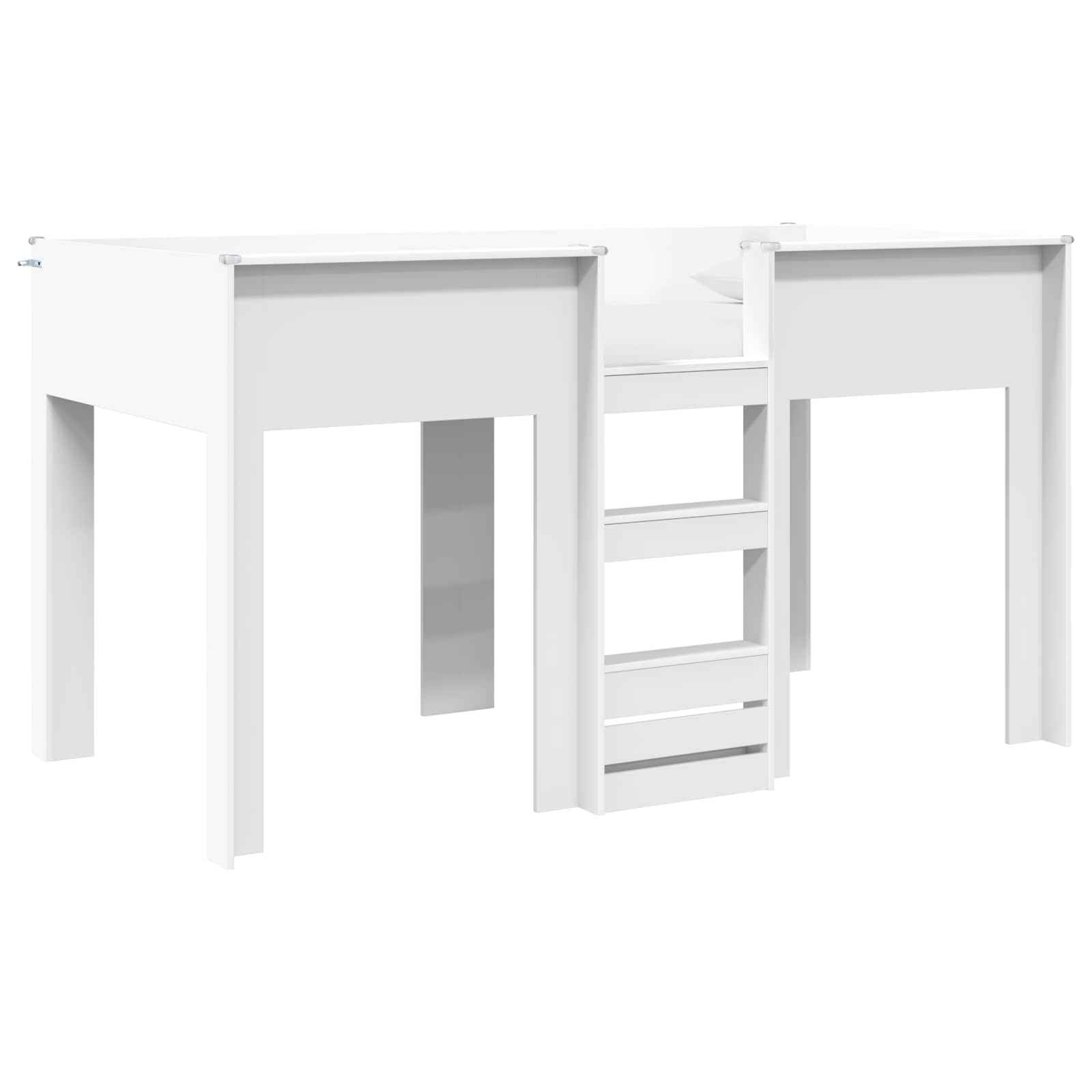 Κρεβάτι Κουκέτα για Παιδιά Λευκό 90 x 190 cm Επεξεργασμένο ξύλο - Pakobazaar