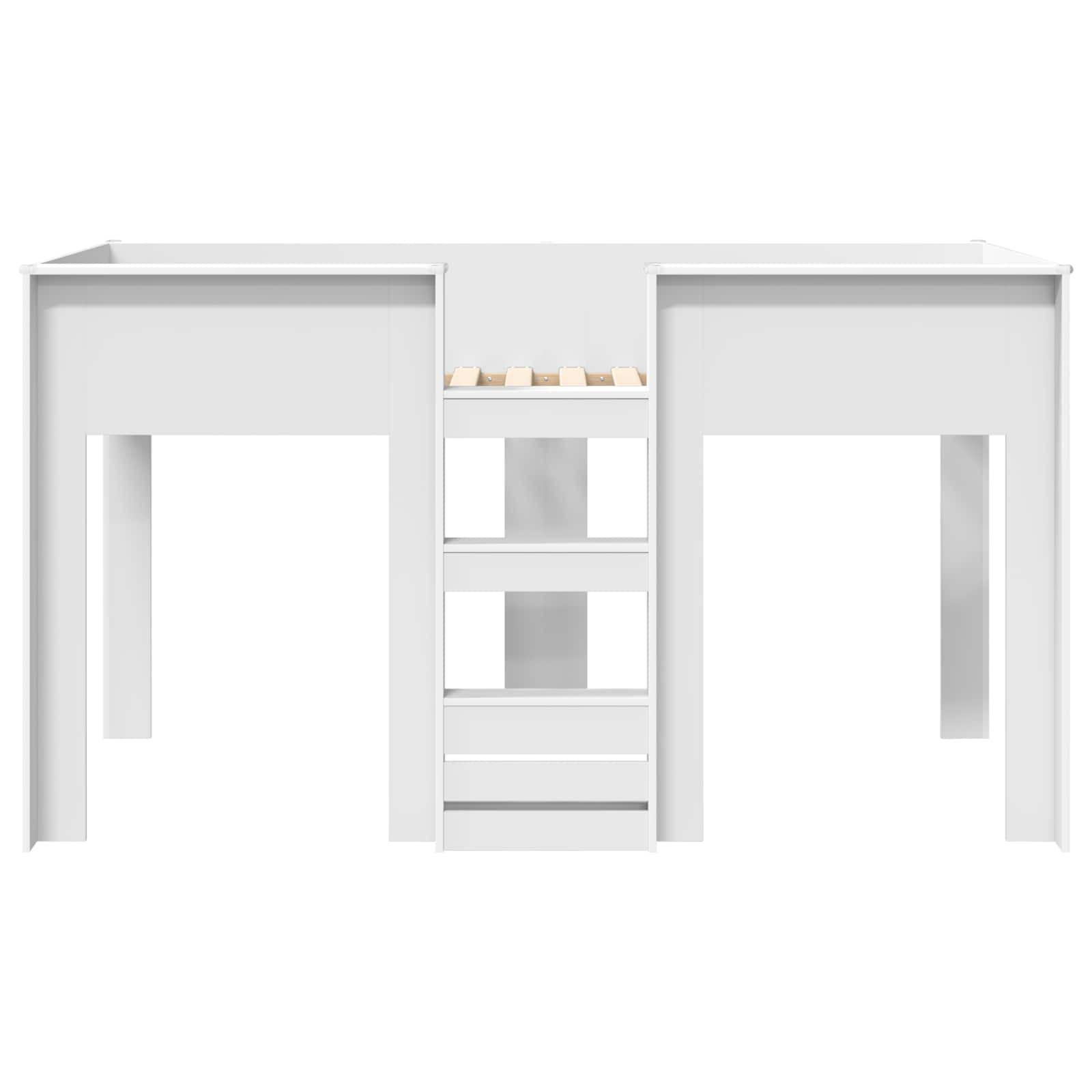 Κρεβάτι Κουκέτα για Παιδιά Λευκό 90 x 190 cm Επεξεργασμένο ξύλο - Pakobazaar