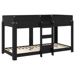Κρεβάτι Κουκέτα για Παιδιά Μαύρη Οξυά 90 x 190 cm - Pakobazaar
