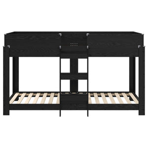 Κρεβάτι Κουκέτα για Παιδιά Μαύρη Οξυά 90 x 190 cm - Pakobazaar