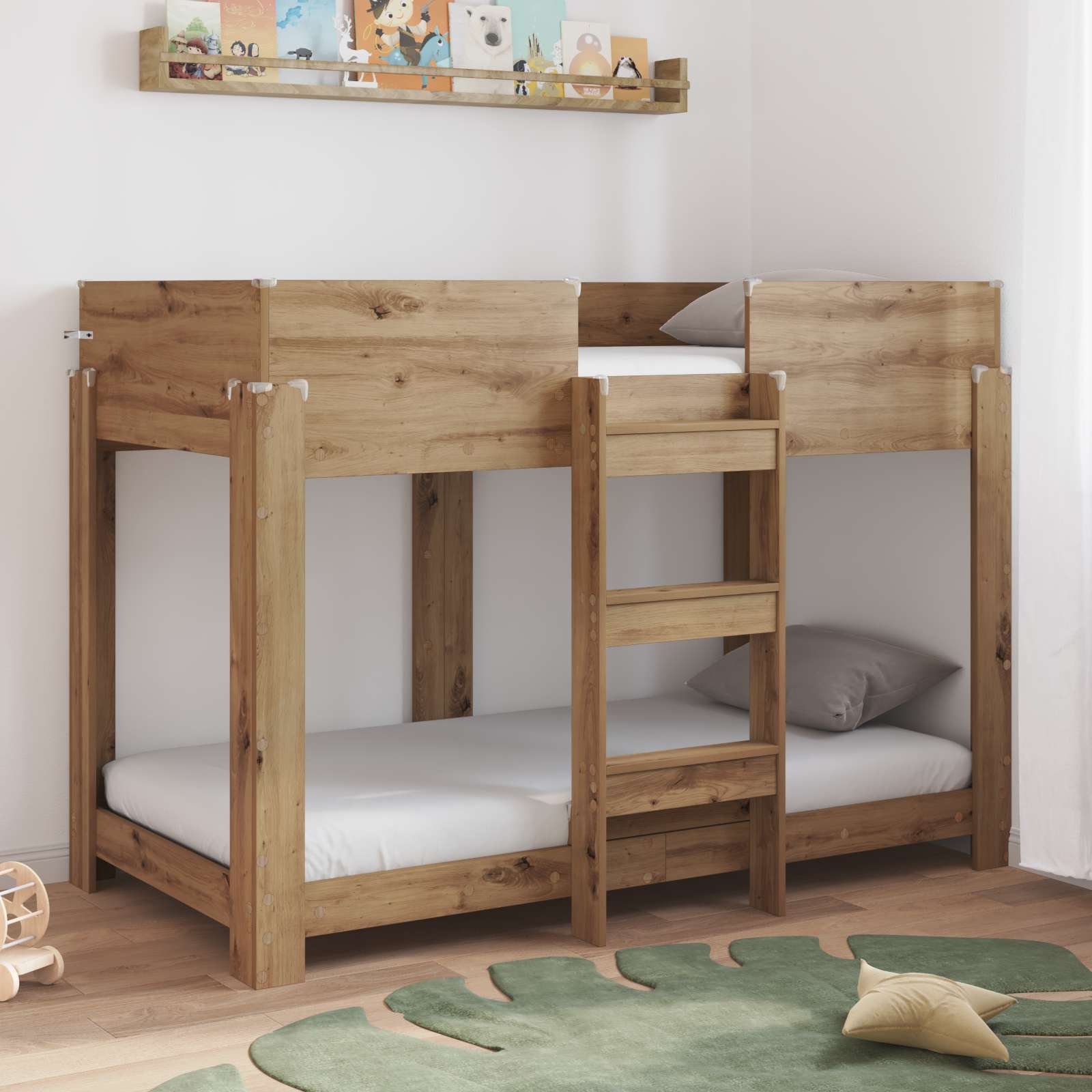 Κρεβάτι Κουκέτα για Παιδιά Artisan Oak 80 x 160 cm - Pakobazaar