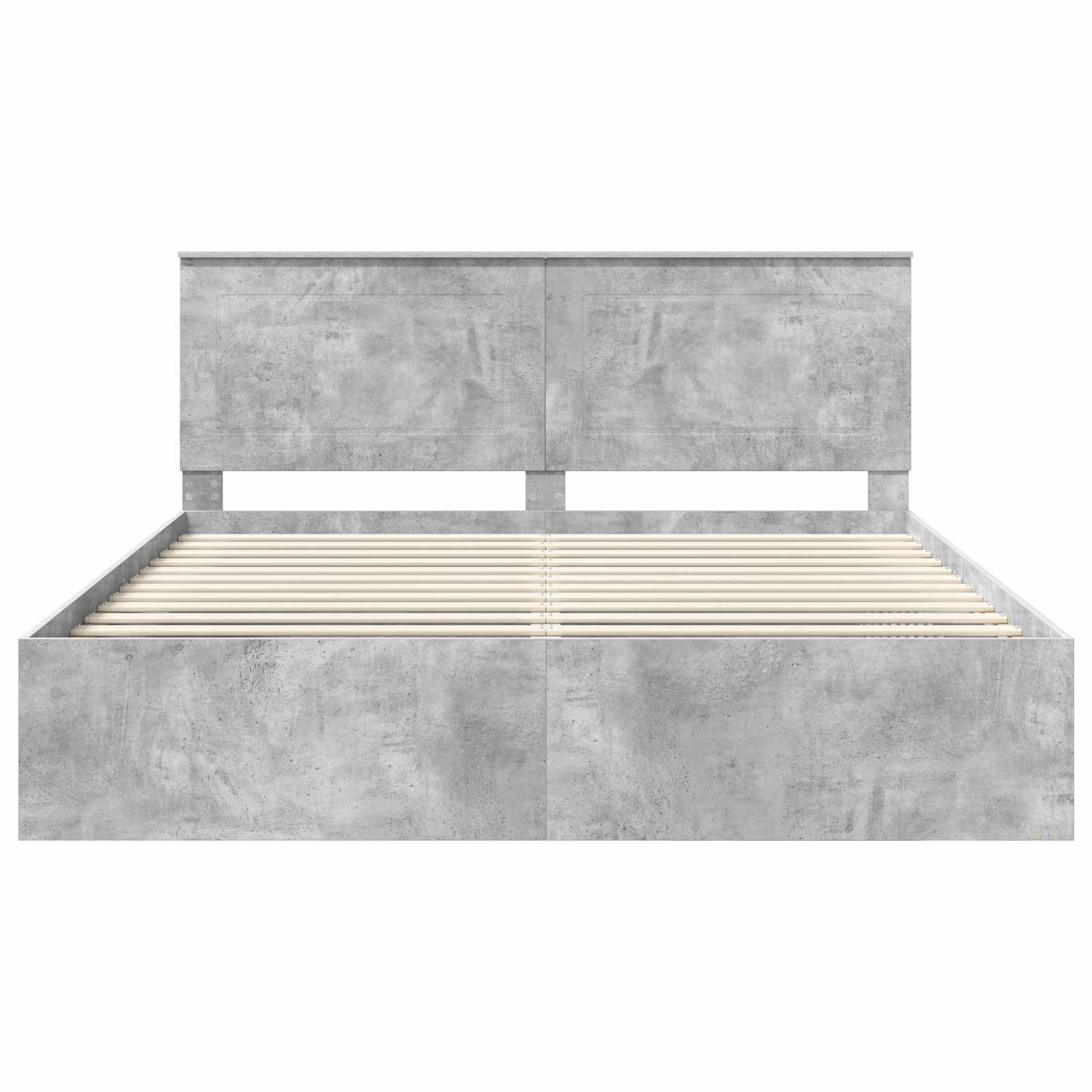 Σκελετός Κρεβατιού Σκυρόδεμα 200 x 200 cm Στερεά ξυλεία πεύκου