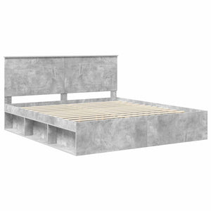 Σκελετός Κρεβατιού Σκυρόδεμα 180 x 200 cm Στερεά ξυλεία πεύκου