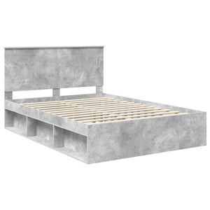 Σκελετός Κρεβατιού Σκυρόδεμα 160 x 200 cm Στερεά ξυλεία πεύκου