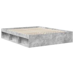 Σκελετός Κρεβατιού Σκυρόδεμα 160 x 200 cm Στερεά ξυλεία πεύκου