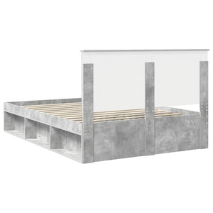 Σκελετός Κρεβατιού Σκυρόδεμα 160 x 200 cm Στερεά ξυλεία πεύκου