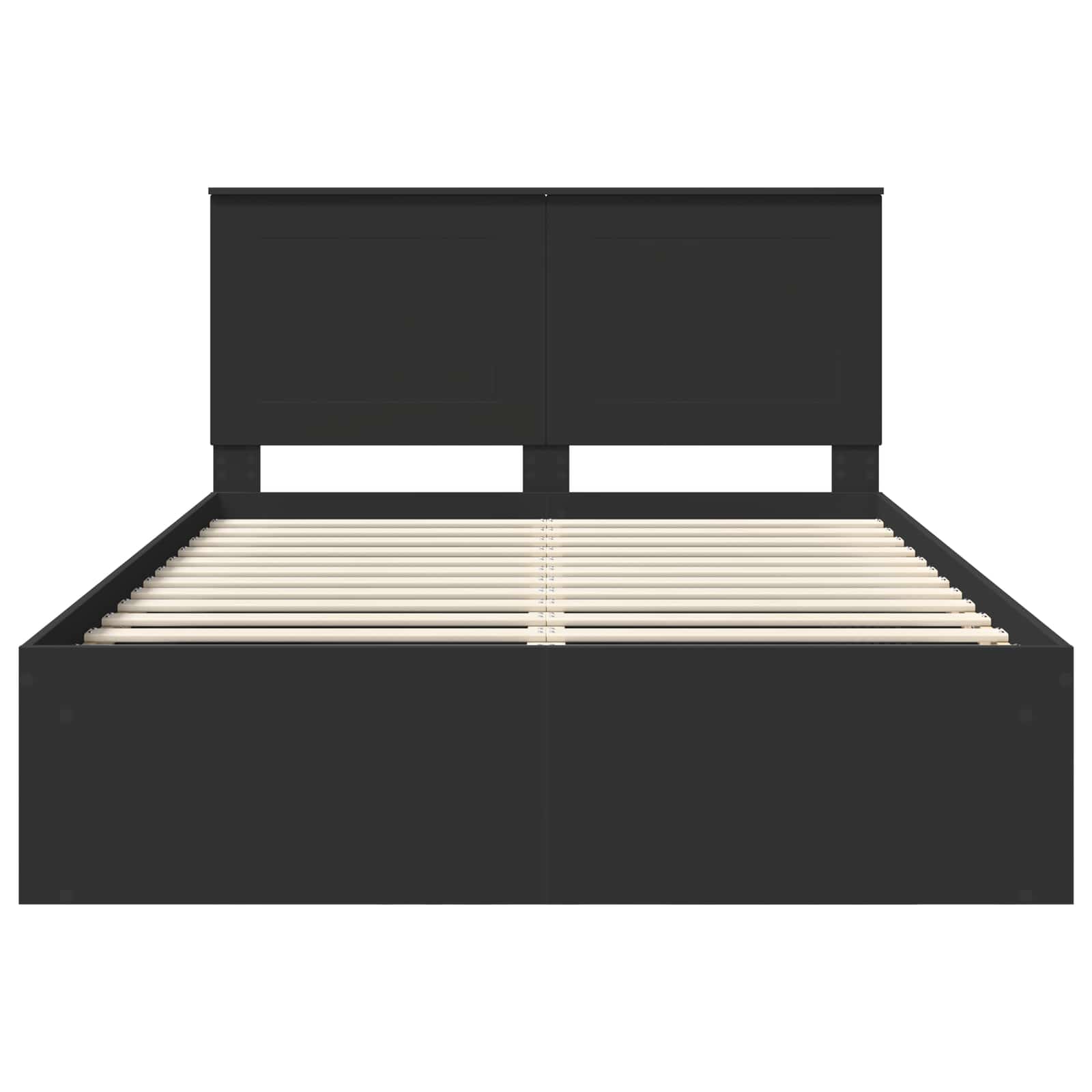 Σκελετός Κρεβατιού Μαύρο 140 x 190 cm Στερεά ξυλεία πεύκου - Pakobazaar