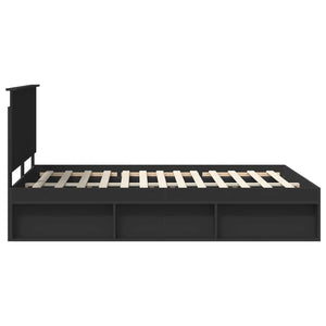 Σκελετός Κρεβατιού Μαύρο 140 x 190 cm Στερεά ξυλεία πεύκου - Pakobazaar