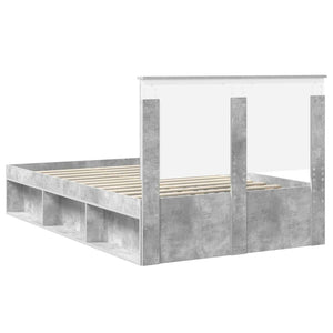 Σκελετός Κρεβατιού Σκυρόδεμα 120 x 190 cm Στερεά ξυλεία πεύκου