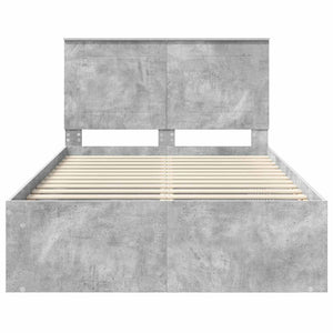 Σκελετός Κρεβατιού Σκυρόδεμα 120 x 200 cm Στερεά ξυλεία πεύκου