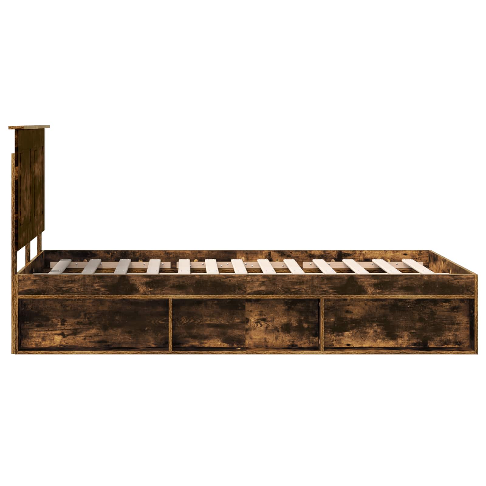 Σκελετός Κρεβατιού με κεφαλάρι Καπνιστό Δρύς 120 x 200 cm