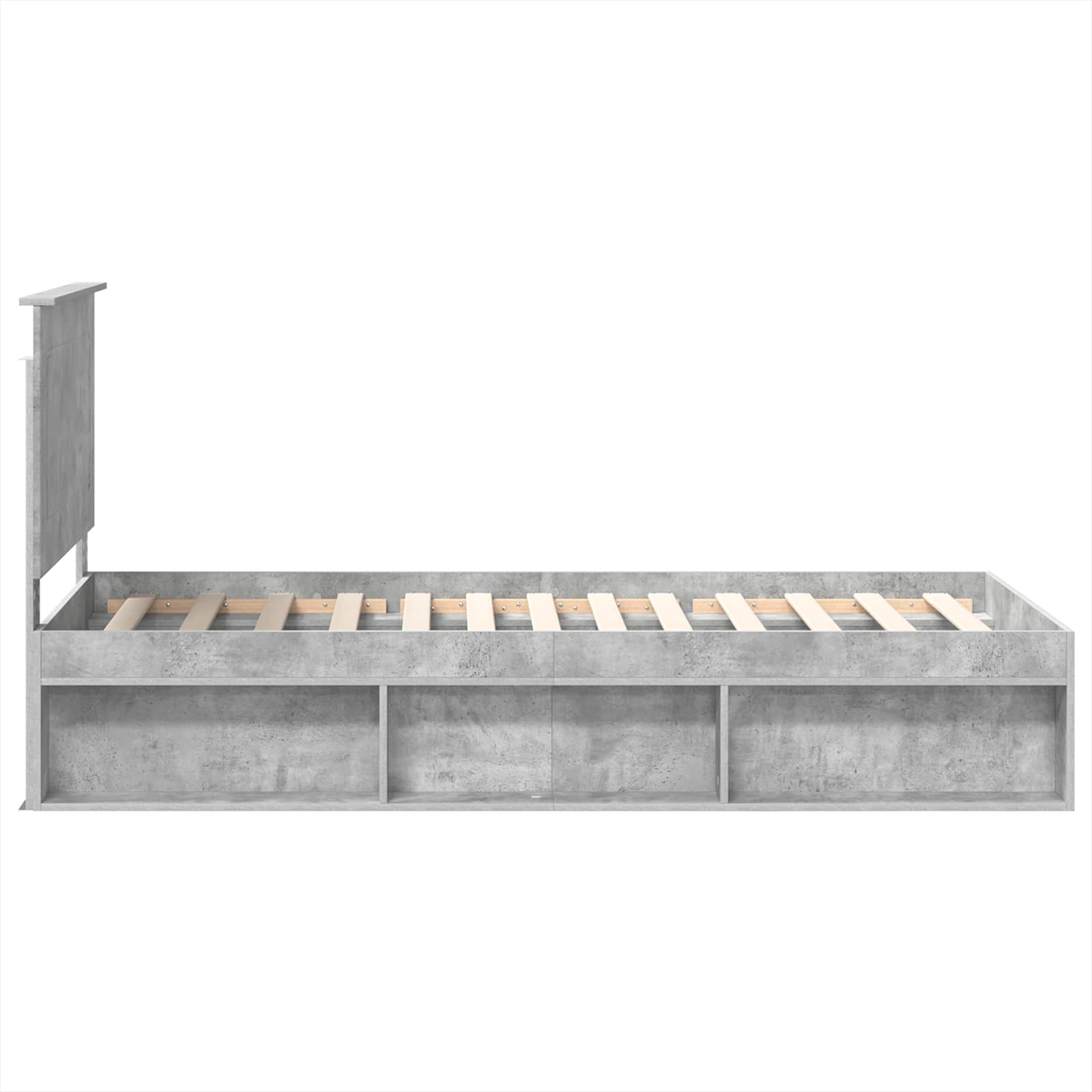 Σκελετός Κρεβατιού με κεφαλάρι Γκρι Μπετόν 100 x 200 cm
