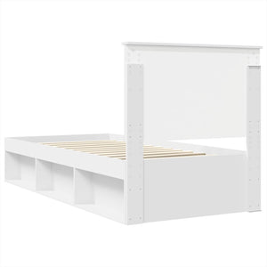 Σκελετός Κρεβατιού Λευκό 90 x 190 cm Στερεά ξυλεία πεύκου