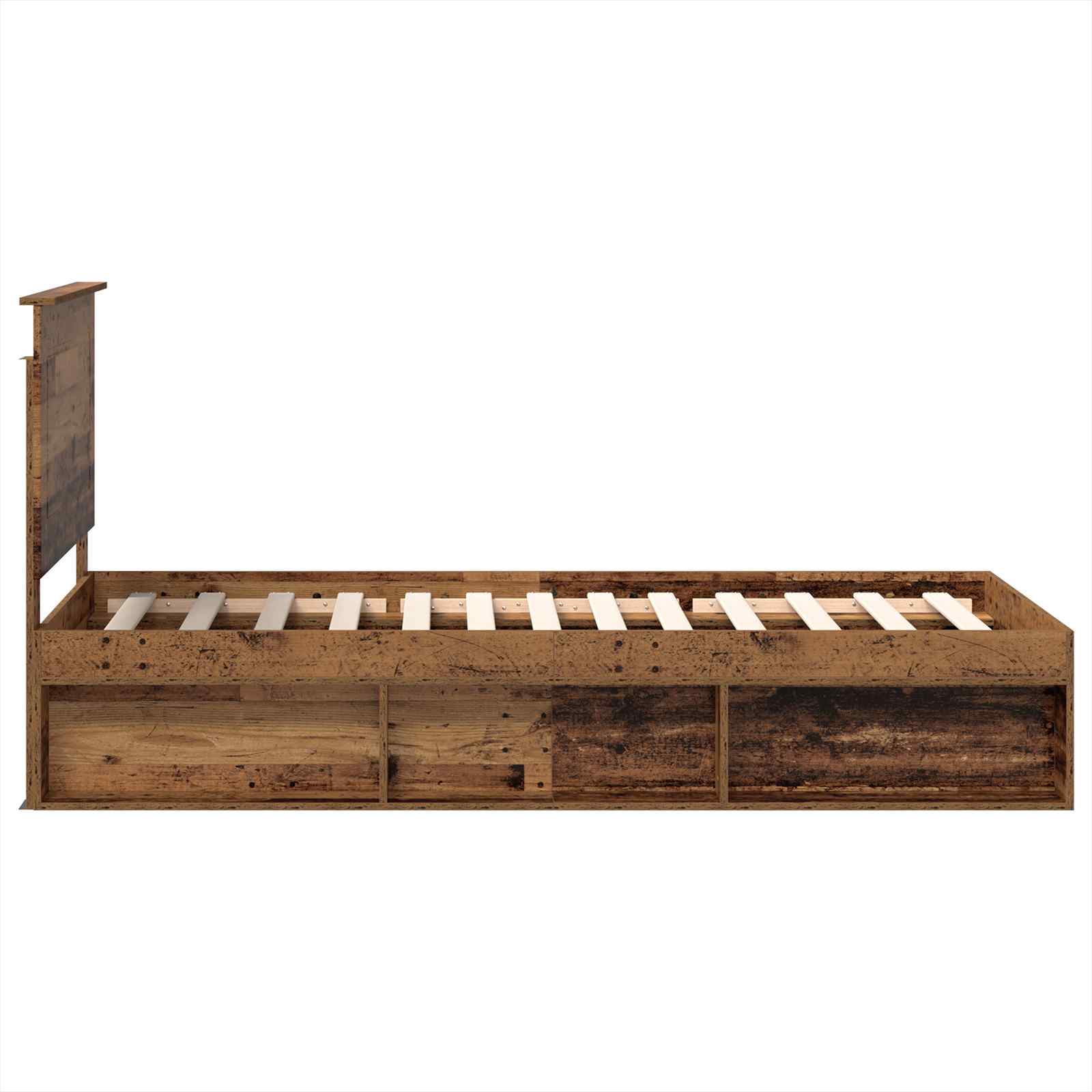 Σκελετός Κρεβατιού Παλιό ξύλο 90 x 200 cm Στερεά ξυλεία πεύκου