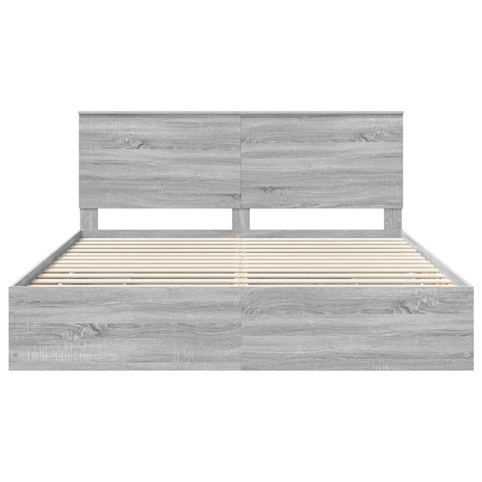 Σκελετός Κρεβατιού Γκρίζο Σονομα 180 x 200 cm Μηχανήματος Ξύλο