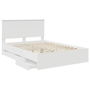 Σκελετός Κρεβατιού Λευκό 160 x 200 cm Μηχανήματος Ξύλο