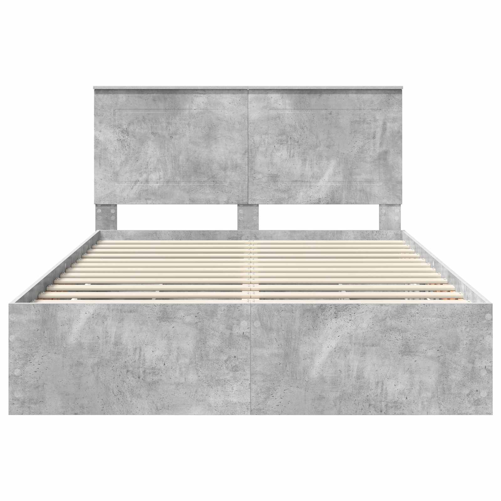 Σκελετός Κρεβατιού Σκυρόδεμα Γκρι 160 x 200 cm Μηχανήματος Ξύλο