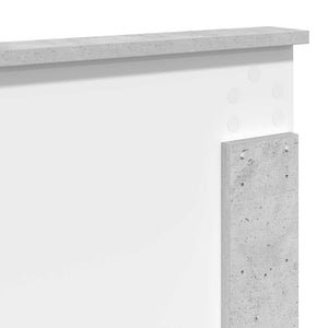 Σκελετός Κρεβατιού Σκυρόδεμα Γκρι 150 x 200 cm Μηχανήματος Ξύλο