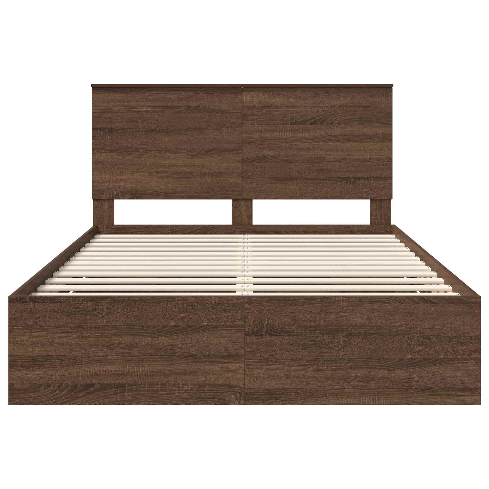 Σκελετός Κρεβατιού Καφέ δρυς 140 x 190 cm Μηχανήματος Ξύλο - Pakobazaar