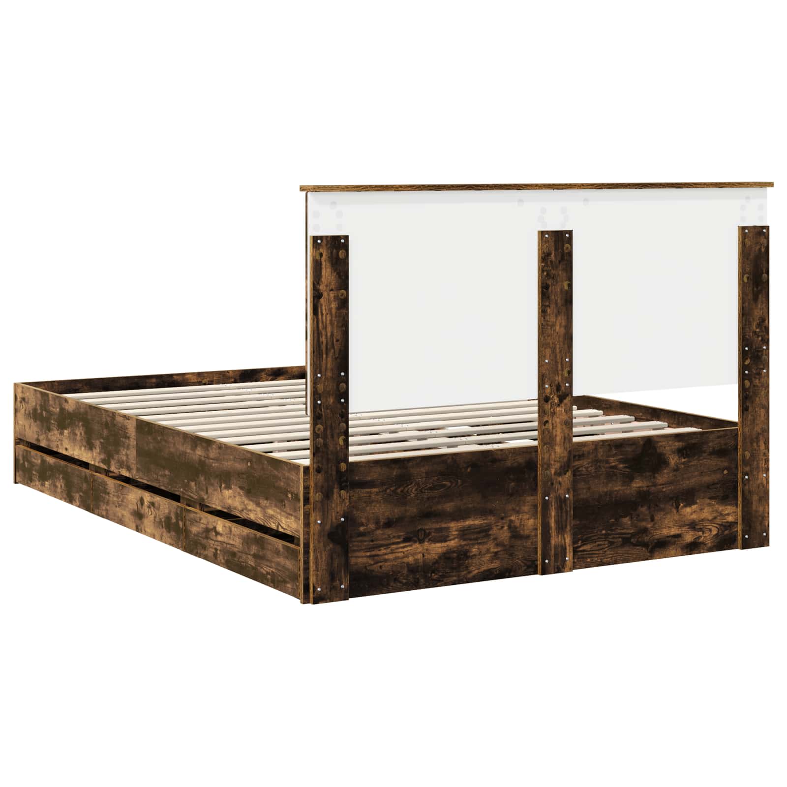 Σκελετός Κρεβατιού Καπνιστό Δρύς 140 x 200 cm Μηχανήματος Ξύλο