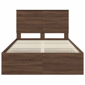 Σκελετός Κρεβατιού Καφέ δρυς 135 x 190 cm Μηχανήματος Ξύλο